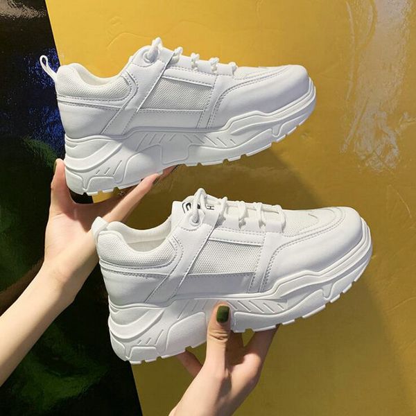 

autumn new korean sneakers women fashion mesh breathable running shoes women lace up non-slipper sports shoes c34-41