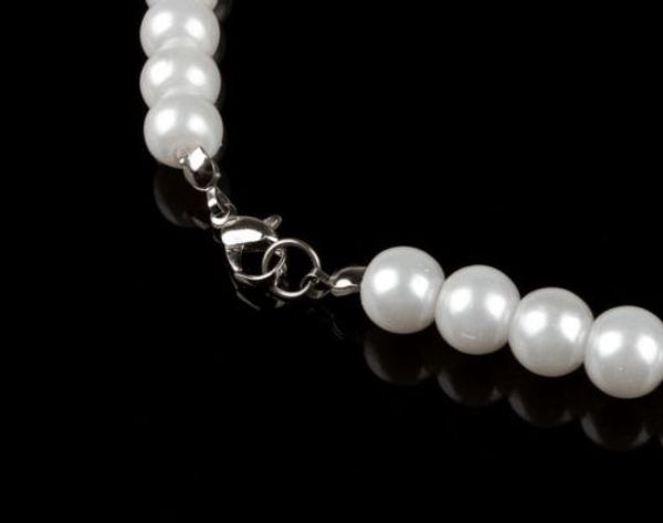 

jch chic single strand искусственная имитация жемчуга 6 мм жемчуг нагрудник заявление ожерелье ювелирные изделия подарок женская мода коротк, Silver