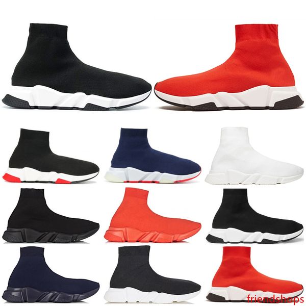 

2019 designer speed trainer fashion luxury men women sock shoes black white blue oreo flat mens sport runner sneakers size 36-45