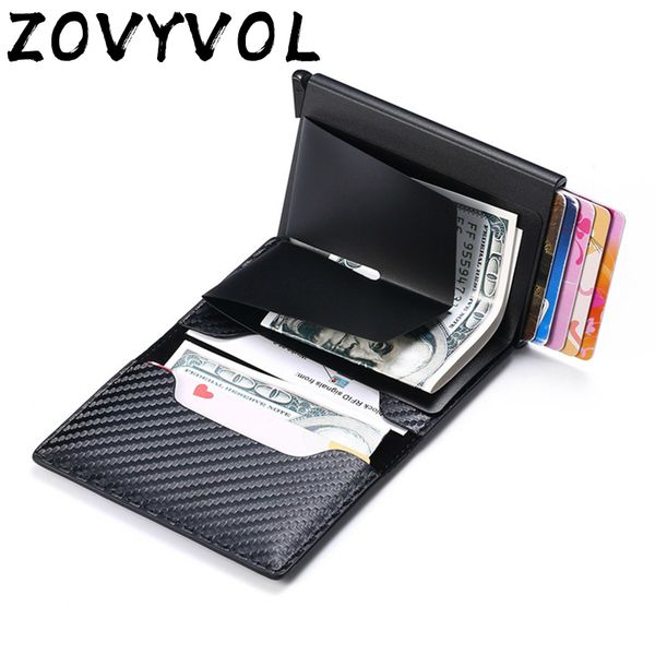 Zovyvol Anti Theft Rfid Blocking Smart Wallet Men Vintage Wallet