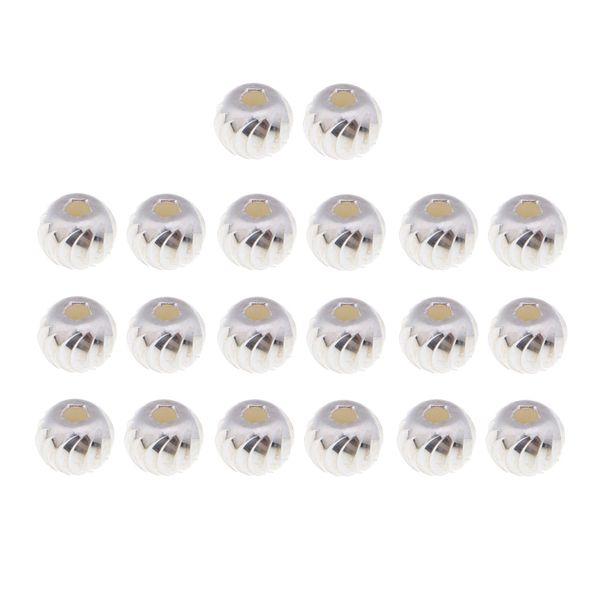

20 pcs s925 sterling silver spacer loose beads for diy jewelry bracelet 3mm