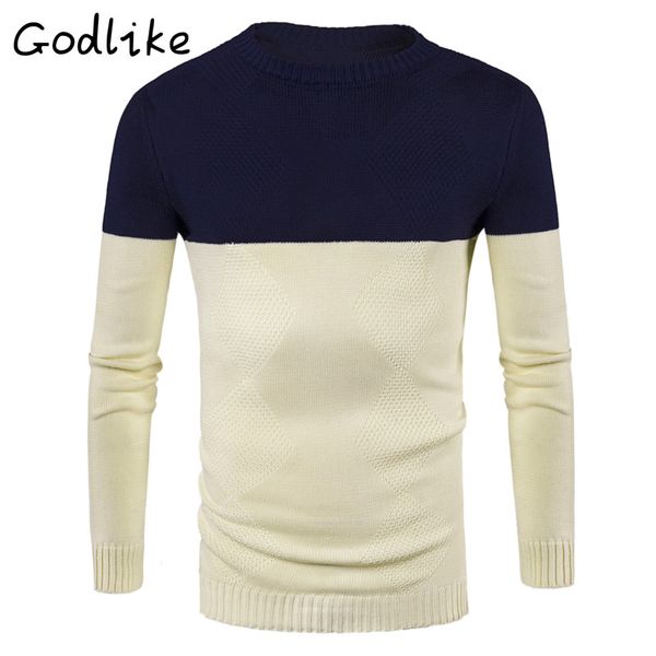 

godlike 2018 men's fashion, business, leisure, long-sleeved, round neck, turtleneck sweater and sweater, White;black