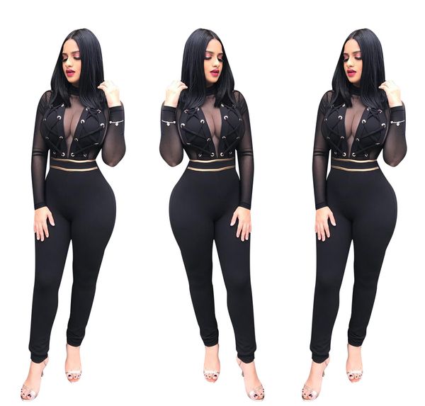 

w8139 the european and american net yarn chicken eye strap jumpsuit women's club rompers, Black;white