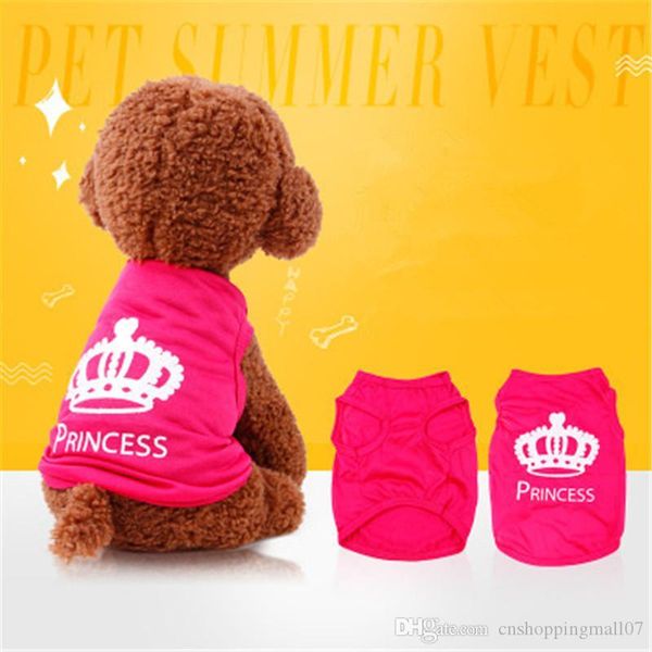 

Pet Dog Clothes Puppy Vest Spring summer T-shirt Pet Shirt Cute dog vest princess pajamas pet Cat Clothes costume for small dog