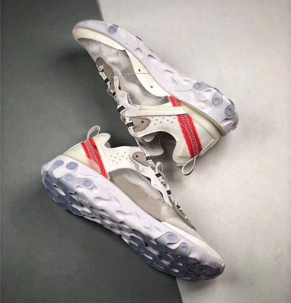 

2020 undercover x react element 87 black white aq1090 -100 ,aq1090 -001 men women outdoor shoes authentic outdoor sneakers shoes