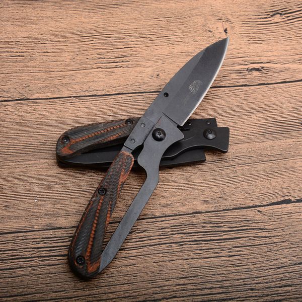 Offerta speciale Coltello pieghevole piccolo Lama 440C Manico in legno Coltelli pieghevoli tattici di sopravvivenza all'aperto Coltello tascabile EDC