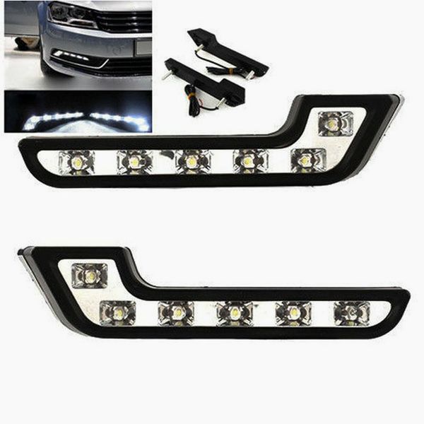 

2pcs 6led driving lamp fog 12v drl daytime running light white for auto car