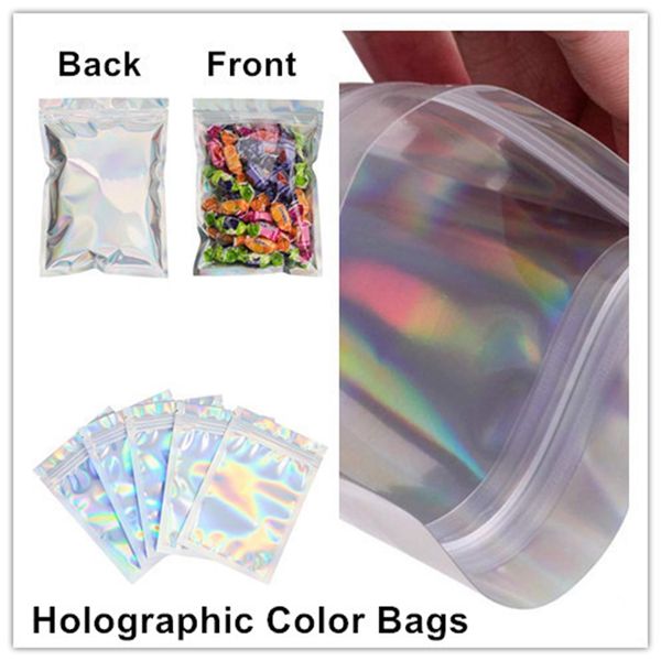 Holograma holográfico grande a tamanhos pequenos Sacos à prova do cheiro da folha do saco da bolsa da folha do saco do alimento do favor do partido favor