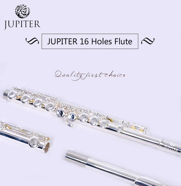 

jupiter 16 holes closed c tune flute white copper silver plated professional new musical instruments with case