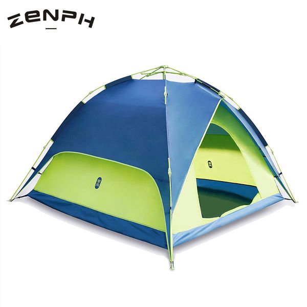 

zenph двухслойных палатки открытые 3-4 человек автоматической скорость open палатки гидравлической автоматических водонепроницаемая бич тури