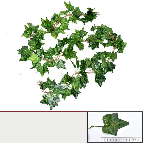 10 adet çok yapay ipek üzüm yaprağı çelenk sahte asma sarmaşık kapalı açık açık ev dekor düğün çiçek yeşil yapraklar dekorasyon242p