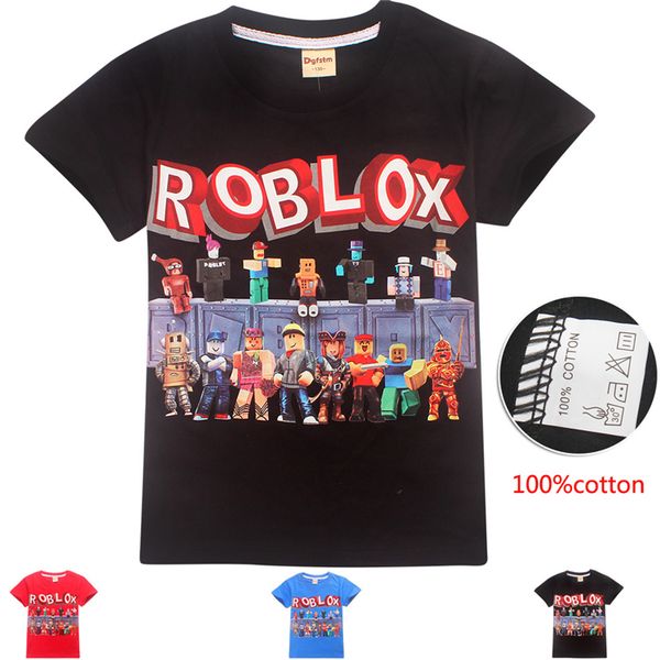 

roblox kids tee shirts 3 colors 6-14t kids boys girls cartoon printed cotton t shirts tees kids designer clothes dhl ss248, Blue