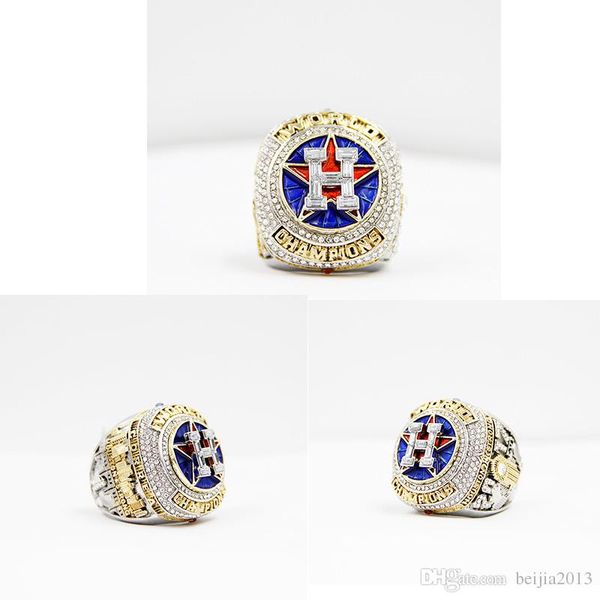 

новые 2017 2018 хьюстон чемпионат мира по бейсболу кольца altuve springer correa bregman verlander вентилятор подарок оптовая ювелирные изде, Golden;silver