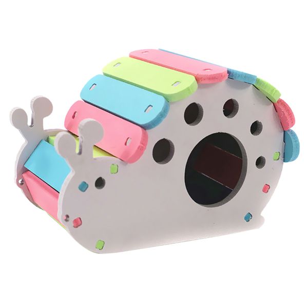 

pet small animal hideout hamster house deluxe wooden hut play toys chews