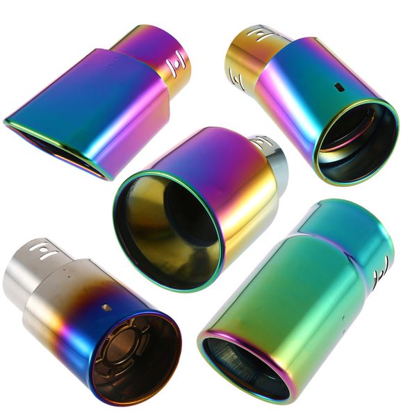 

5 types stainless steel multicoloured stainless steel exhaust pipe car exhaust muffler car supplies high quality