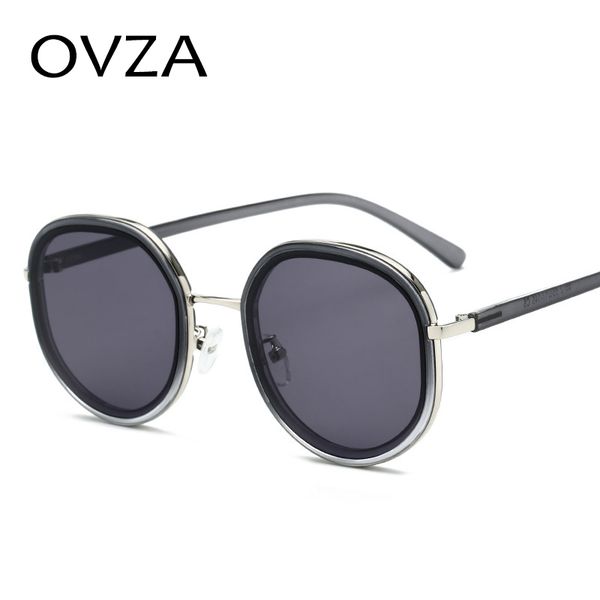 

ovza vintage round sunglasses for women oversized bohemian sunglasses ladies retro gradient eyeglass s1258, White;black