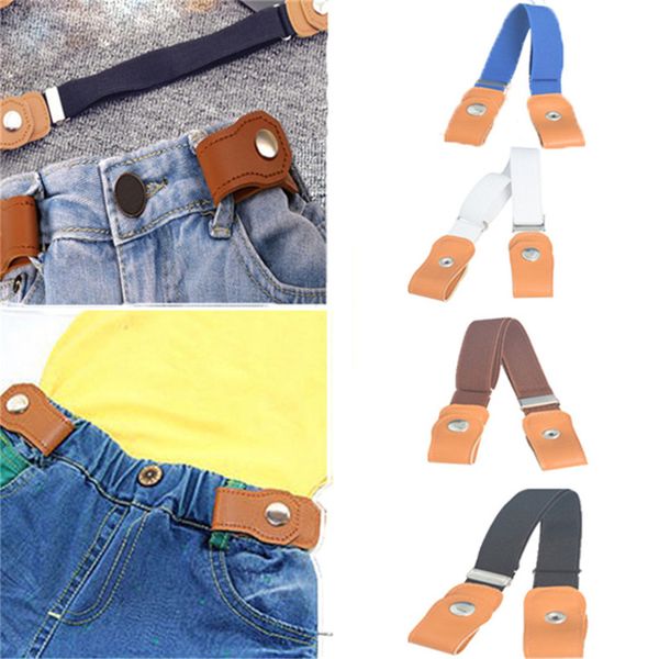 

slim stretch invisible belt fashion stretch children's belt elastic buckle-invisible accessories 30ly18, Black;brown