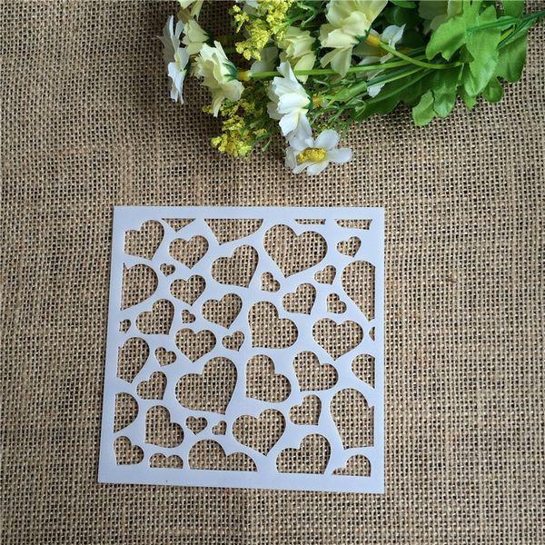 

heart plastic embossing for scrapbook diy album paper stencil template other decorative stickers