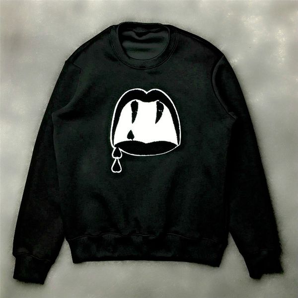 

mens designer hoodies givh1 new fashion brand luxury vampire teeth, blood teeth, men's and women's clothing ing, White;black