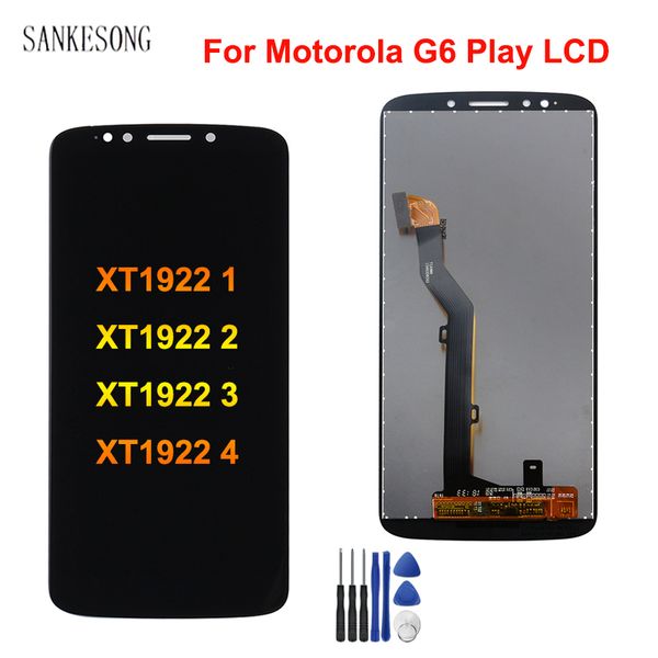

5,7 «» lcd для motorola moto g6 play xt1922-1 xt1922-2 xt1922-3 жк-дисплей с сенсорным экраном дигитайзер ассамблеи с инструментами