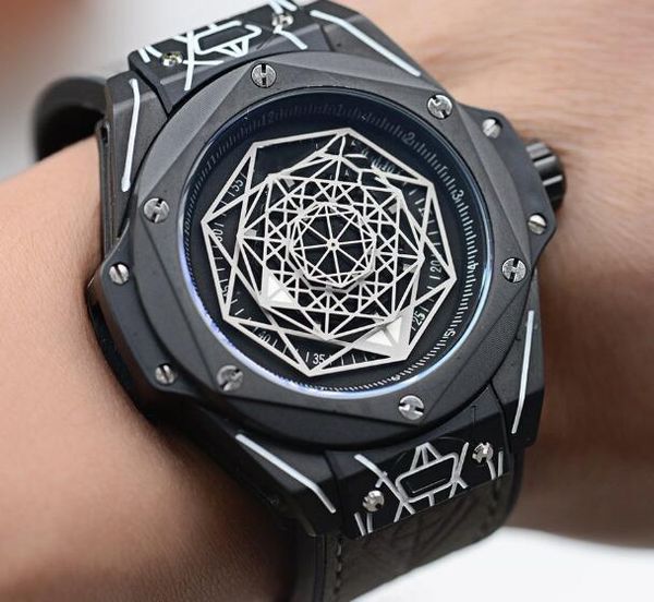 

men watches automatic movement wristwatches casual leather band watches men's watches waterproof wristwatches ing, Slivery;brown