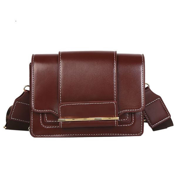 

leather handbags big women bag casual female vintage bag wide shoulder strap versatile shoulder messenger