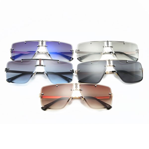 

men's 2019 european and american fashion sunglasses square trimming the cover of men's fashion sunglasses driving glasses 5011, White;black