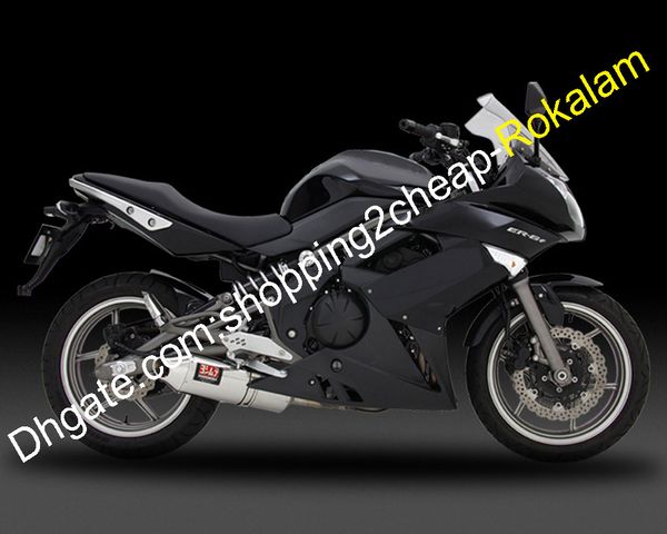 ER6F 09-11 ABS Schwarz Verkleidung Für Kawasaki Motorräder ER-6F Ninja 650R ER 6F 2009 2010 2011 Karosserie straße Verkleidungen Teile