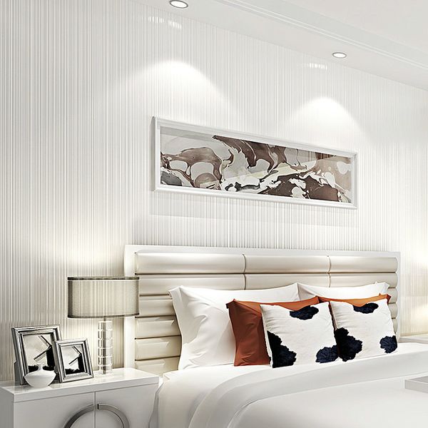 

3d three-dimensional self-adhesive wall paper non-woven wallpaper bedroom living room full of modern minimalist pure pigmented