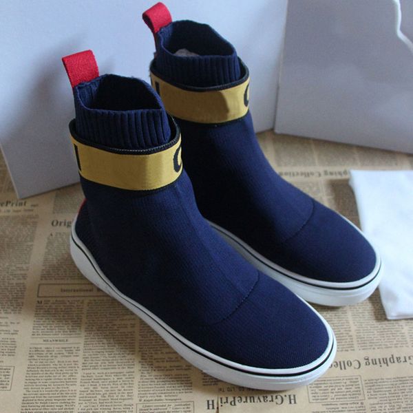 

sock designer shoes new mens speed paris famous designer sneakers white letter designer high sock shoes for women gift, Black