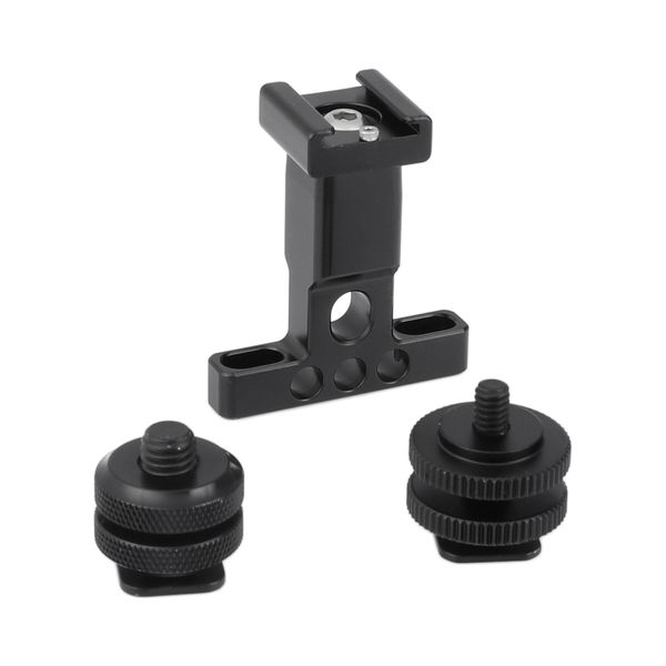 

camvate support holder with detachable shoe mount + 1/4" & 3/8" male thread mounting points & lock nuts item code: c2479