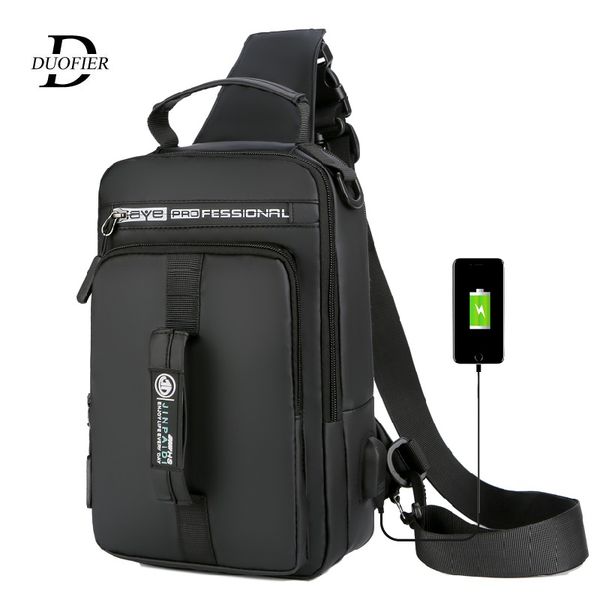

мужская сумка на ремне ткань оксфорд сундук сумки crossbody 2020 повседневная сумка мужской usb для зарядки многофункциональный сумка