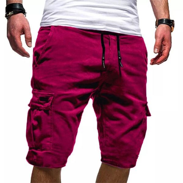 

men's sport pure color bandage casual loose sweatpants drawstring shorts pant training shorts #2l11, White;black