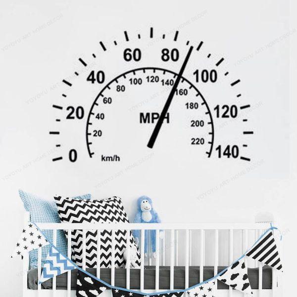 

speedometer wall sticker personalized wall decal boys room decor home removable art mural jh517