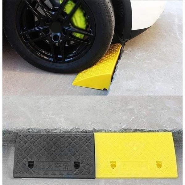 

portable lightweight plastic curb ramps car climbing triangular pad, curb plate steps uphill slope ramp in tire accessories