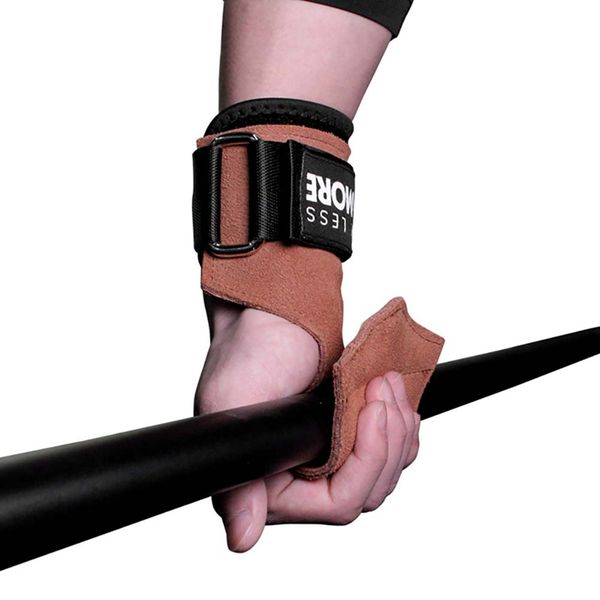 

1 pair fitness palm support anti-slip durable hand grips pad wrist protector wrap strap gloves gym dead lift training accessorie, Black;gray