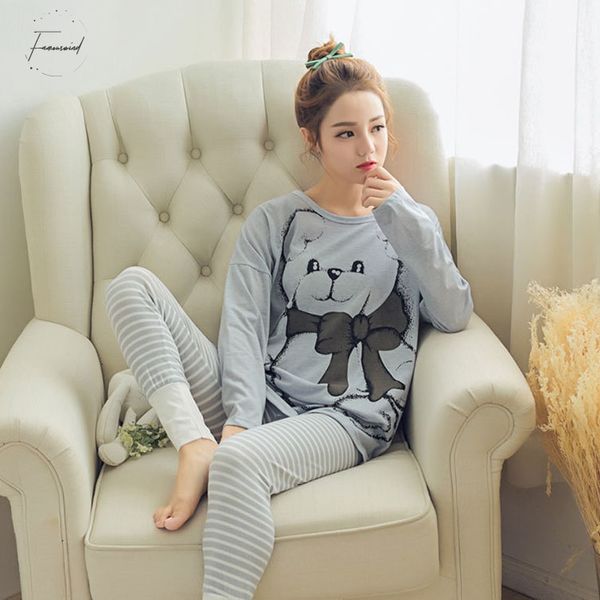 

sleepwear womens pajamas sets round neck cartoon kawaii totoro cartoon nighty female casual autumn summer winter pajamas, Black;red