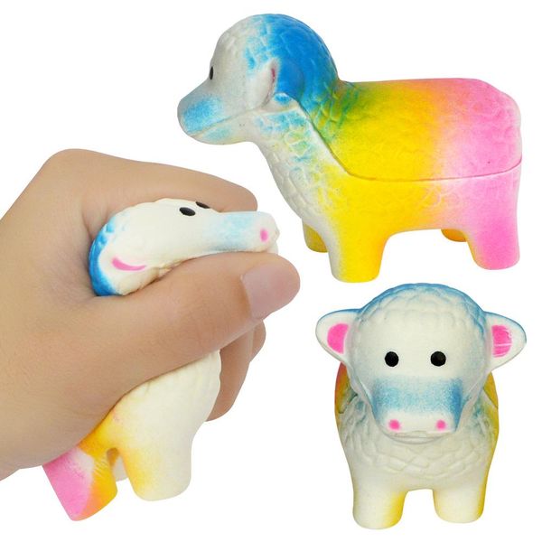 

10*8cm decompression colorful sheep squishies toys kawaii gag toys slow rising knead toy reliever kids gift for family decorate