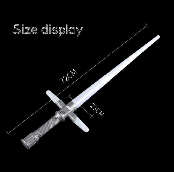 

горячий продавать lightsaber металл меч rgb лазерные косплей boy toy светящиеся свет открытый войны e7 стик сабля оружие игрушки для детей