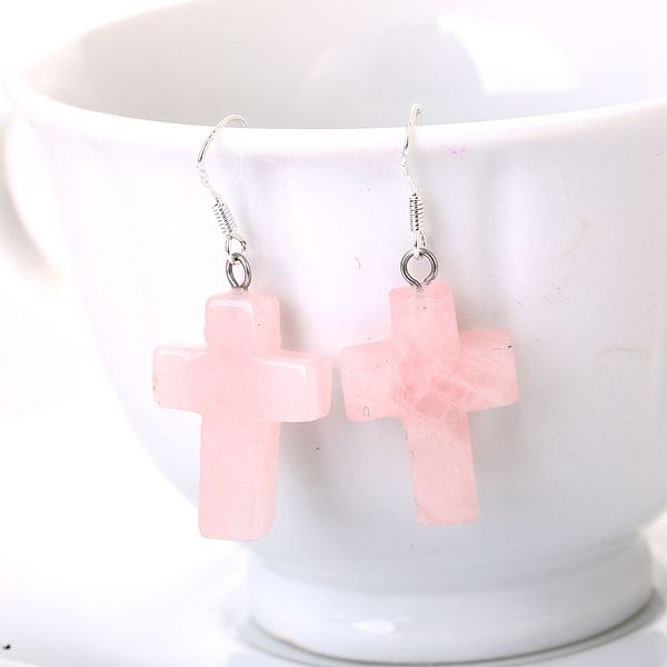 

new fashion earrings for girls natural stone beads dangle long lady earrings for jewelry making women diy charm ear craft gift, Golden;silver
