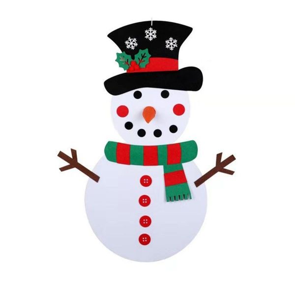 

cartoon non-woven fabrics christmas snowman felt set diy handcraft craft christmas decorations ornaments new year kids gift