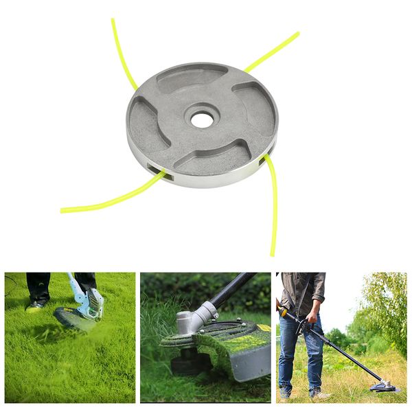 

aluminum grass trimmer head 4 mowing lines brush cutter head lawn mower accessories cutting line for strimmer replacement