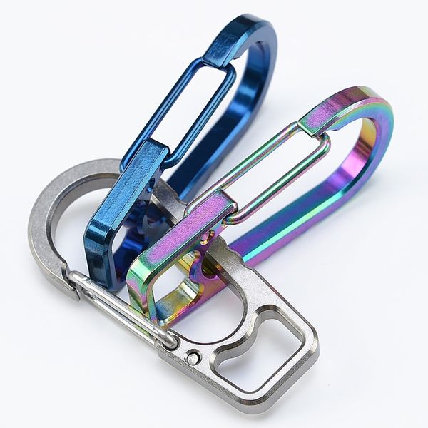 

2018 новые 1шт цепи титанового сплава карабин ключ keychain клип крюк открытый подняться пряжка # ne1119 рок защиты
