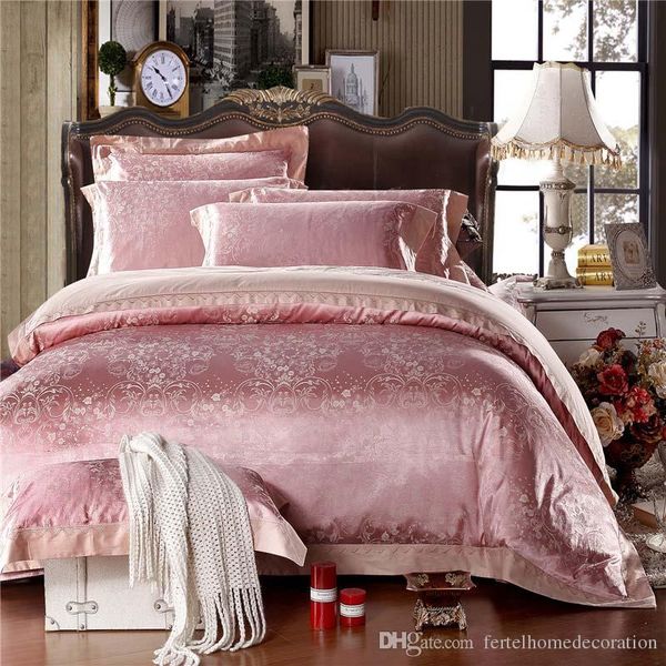 

fb1906001te most popuplar bedding set embroidery home textle tribute jacquard bedsheets duvet cover set 4pcs/set