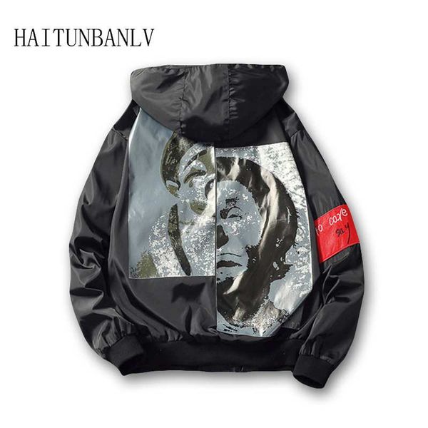 

2019 men's fashion jackets zipper clown mixed images casual men clothing windbreaker, Tan;black