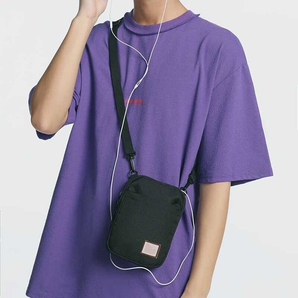 

simple shoulder bag men phone bag casual sports travel shoulder black crossbody bags zipper fashion small flap bags