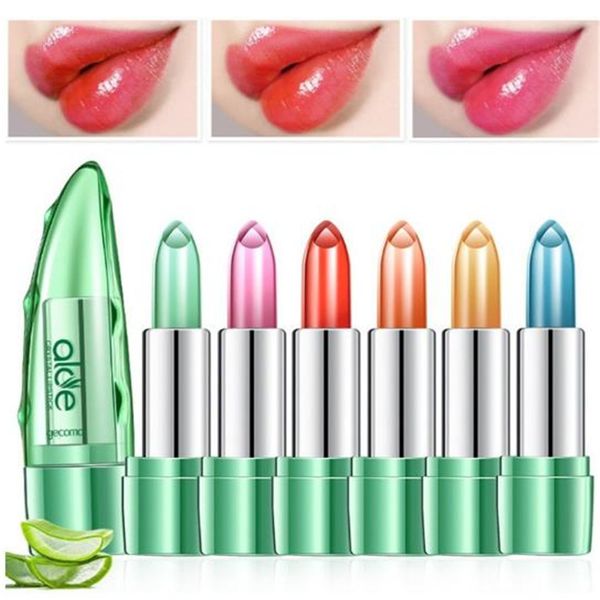 

natural aloe vera lipstick long lasting temperature change color red lip stick blam transparent magic jelly waterproof lipsticks