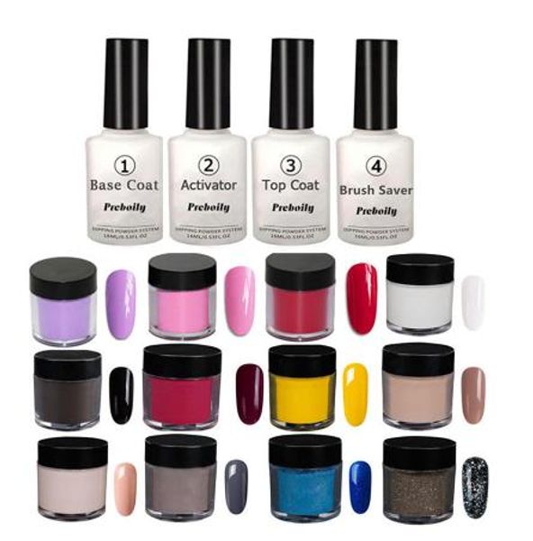 

7 pcs/lot 10ml nude color dipping without lamp cure nails dip 16ml base nail polish natural dry, Silver;gold