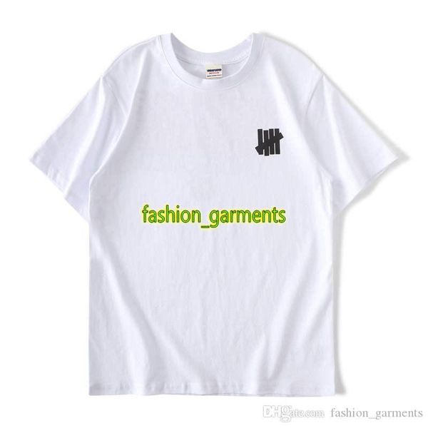

fashion undefeated short-sleeved 18ss round neck short-sleeved mens color hand-painted graffiti t-shirt men women couple models short sleeve, White;black