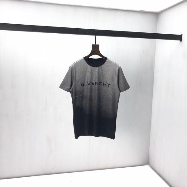 

2020ss весна и лето новый высококачественный хлопок печать с коротким рукавом круглый вырез панели футболка размер: m--xl-xxl-xxxl цвет: че, Black